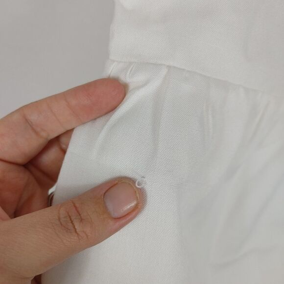 Doe & Rae Lattice Back Tank Top Women's Size Small NWT White.Armpit to armpit 1 - Picture 9 of 9